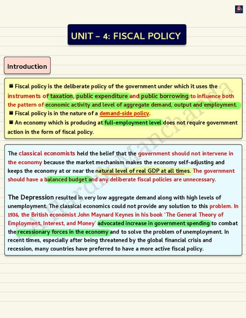 First page of Business economics Ch 7 unit 4