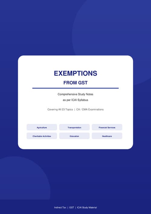 First page of Gst exemption detailed notes