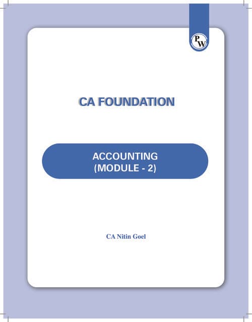 First page of Accounting module 2