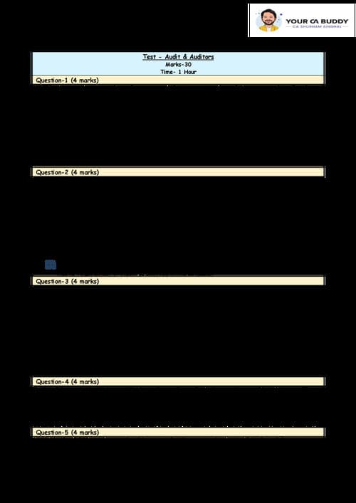 First page of Audit and Auditors law