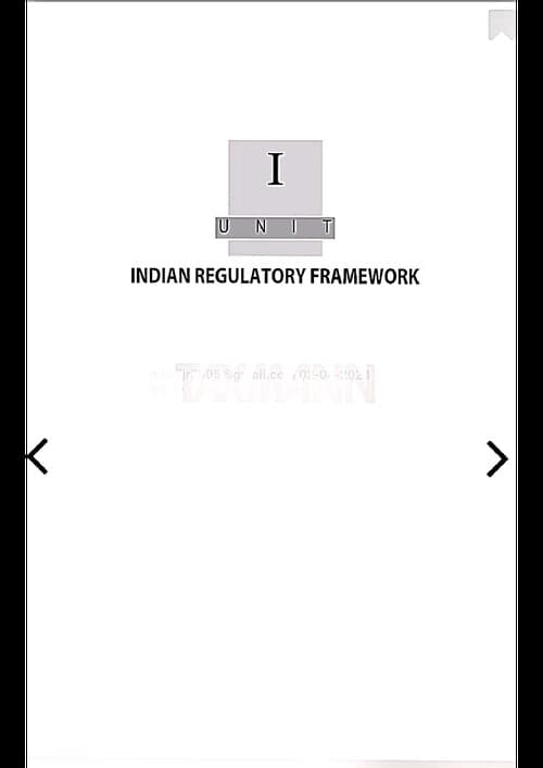 First page of INDIAN REGULATORY FRAMEWORK important questions with answers ●KISI KO PW KE LEC FREE OF COST CHAHIYE ?? ☆DM ME ON TG - @DpandeyRrrrr