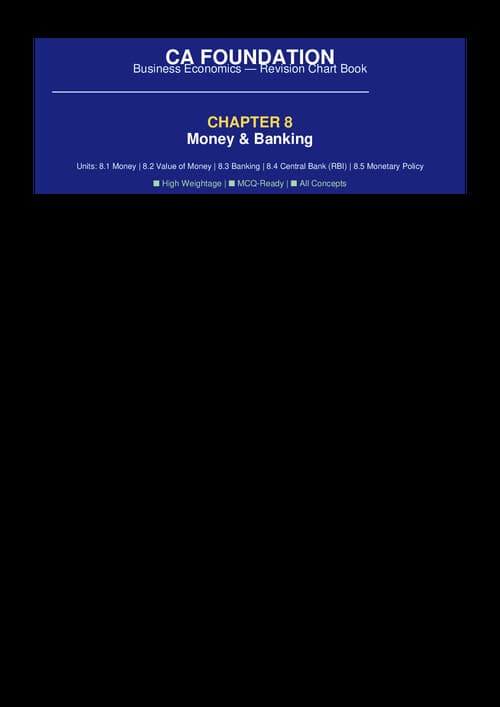 First page of money market last minute revision