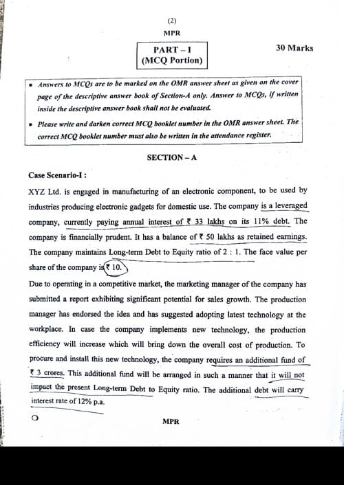 First page of Fm and Sm question may 26