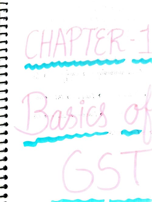 First page of Handwritten notes of gst Chapter 1 :Basics of gst (Amit mahajan ) Sep2026 and jan2027
