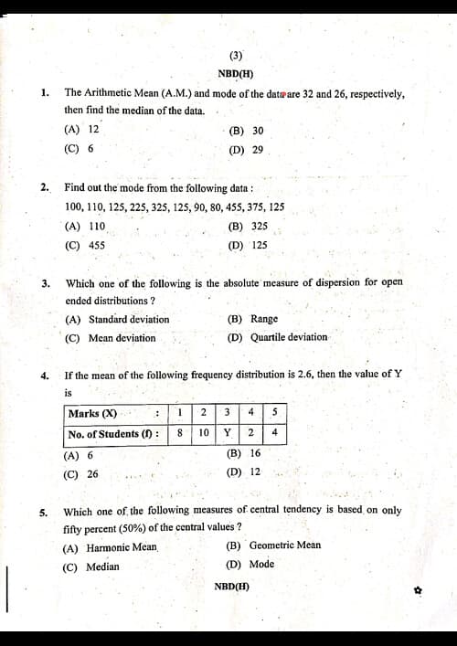First page of Maths ca foundation past paper