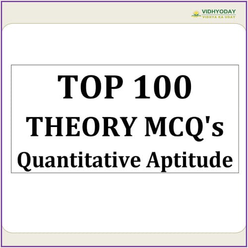 First page of Quantitative Aptitude Top 100 Theory MCQ's