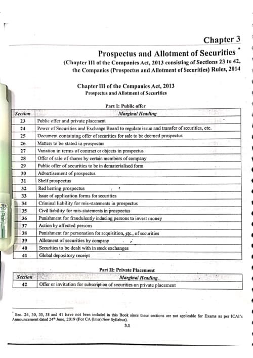 First page of Notes