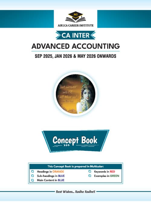 First page of AIR1CA ADVANCED ACCOUNTING CONCEPT BOOK