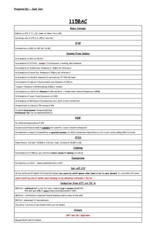 First page of Last day Tricky points *Here's what's inside:* *Direct Tax* → Complete 115BAC changes → Family & related definitions → Mode of payments → Important dates → Exhaustive Deductions / TDS / TCS summary *Indirect Tax* → All threshold based Exemptions → Specified person / goods / service definitions → Concise summary of majority of important sections → Exhaustive RCM summary → Net GST payable computation proforma