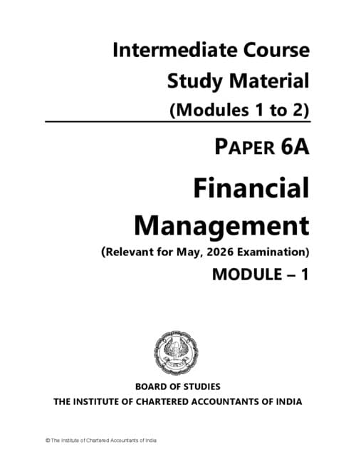 First page of Financial management icai study material