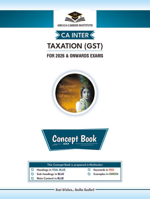 First page of Gst concept book Airc1 institute