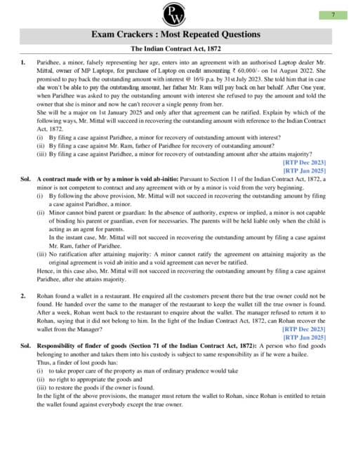 First page of Business Law Most Ask Questions!!