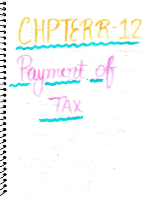 First page of Gst Payment of tax Amit Mahajan sir Sep2026 jan2027
