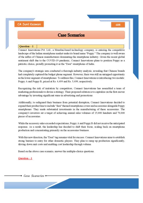 First page of Sm case based by sunil keshwani