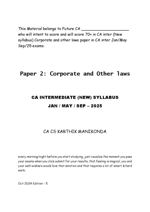 First page of Vivitsu law question bank