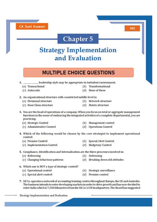 First page of SM ch.5 MCQ for practice