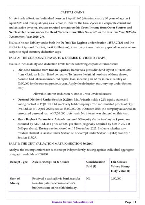 First page of Income From Other Sources - Chandu Kanuri Publications Ltd