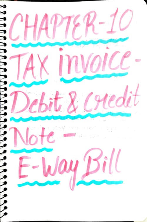 First page of Gst by Amit mahajan sir Tax invoice Handwritten notes
