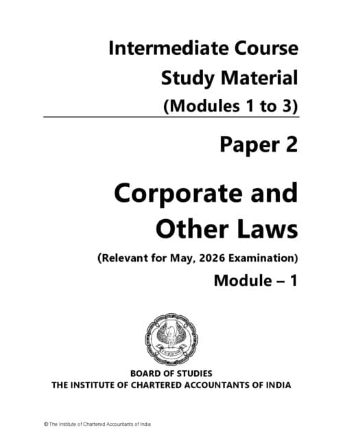First page of Ca inter full icai material