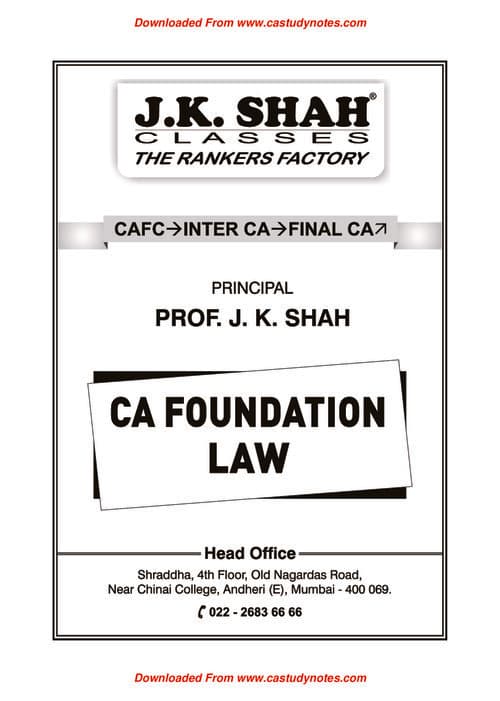 First page of Full foundation law jk shah