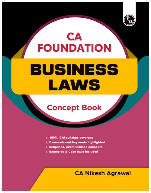 First page of Concept Book By CA Nikesh Agrawal Sir from PW