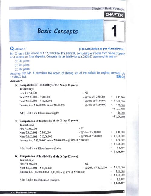 First page of BB SIR SOLVED QUESTION BANK For September 2026