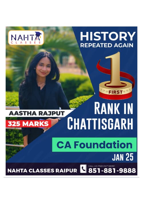 First page of Tax study material questions and illustration by nahta classes