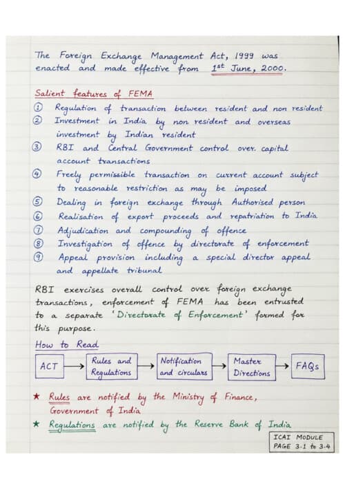 First page of FEMA Handwritten Notes