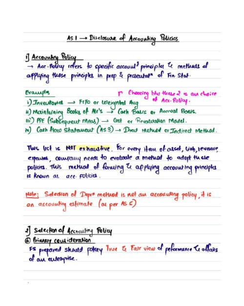 First page of Advance Account Handwritten Notes (module 1) by AK sir