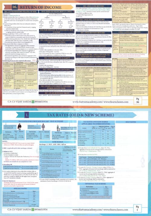 First page of Dt chart book by ca vijay sarda