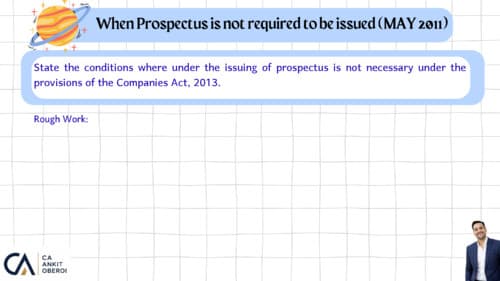 First page of Chp 3 Prospectus Practice Question By CA Ankit Oberoin