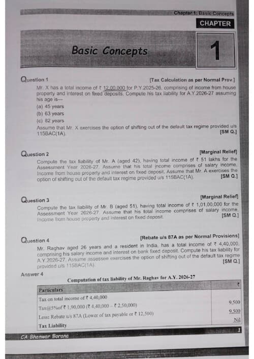 First page of QB by BB sir for Sept 2026 and Jan 2027