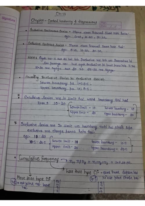 First page of Full QA notes