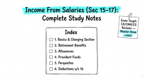 First page of CA INTER DT - INCOME FROM SALARIES SUMMARY NOTES