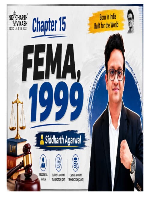 First page of CA SIDDHARTH AGARWAL SIR ,CHAPTER FEMA1999, INTER LAW .