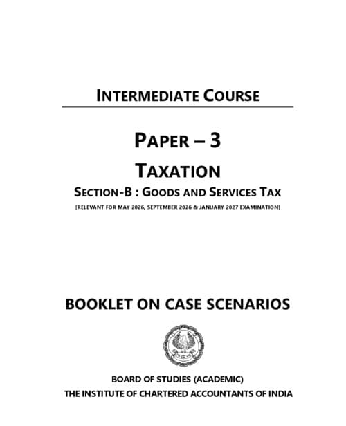 First page of GST Case Scenario MCQ Booklet 2 If Anybody wants PW CA intermediate classes DM me ✔️