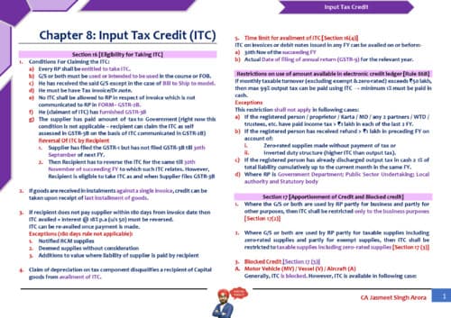 First page of SEP 26 : ITC BY CA JASMEET SIR
