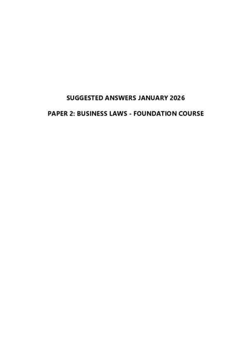 First page of Business law pyq jan26