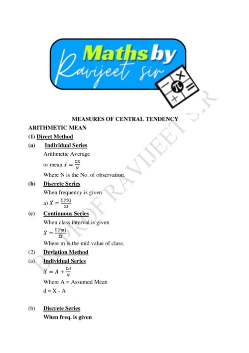First page of Central tendency scanner