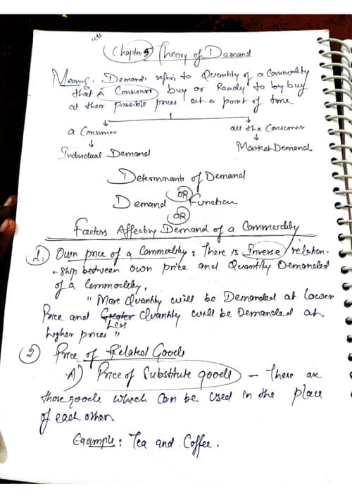 First page of Theory of demand