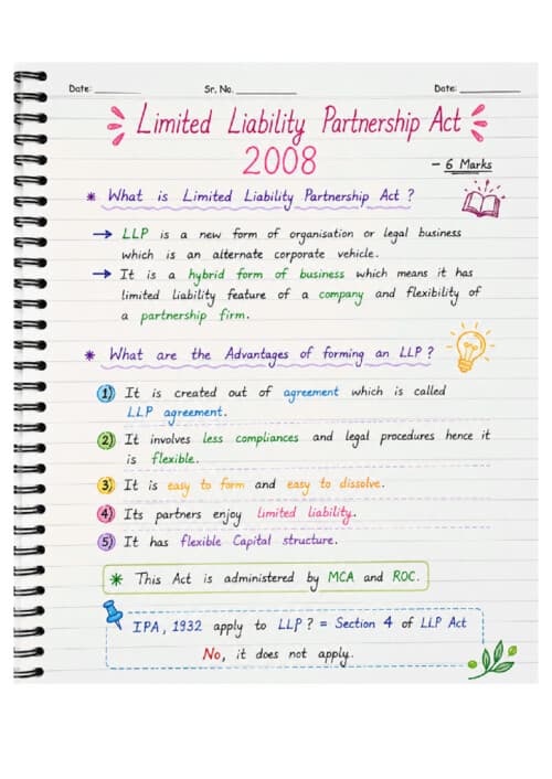 First page of LLP notes it helps to understand quickly and efficiently