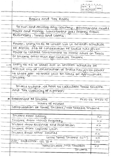 First page of CA/CMA Inter DT Handout Sep 26, Dec 26 & Jan 27 ✅ ~CA Bhanwar Borana