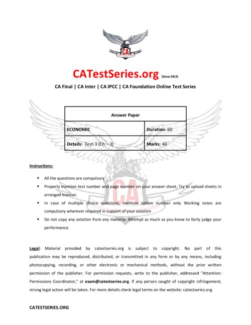 First page of Practice Questions Solution