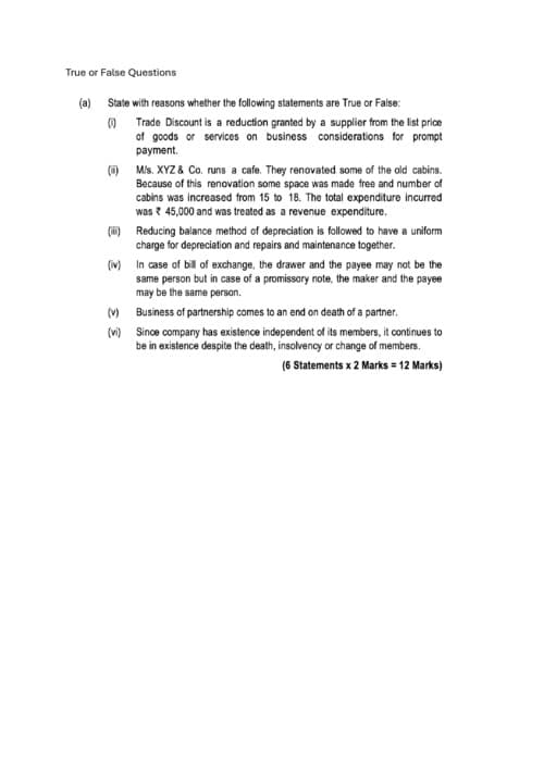 First page of Previous exam me aye hue Account ke MCQ