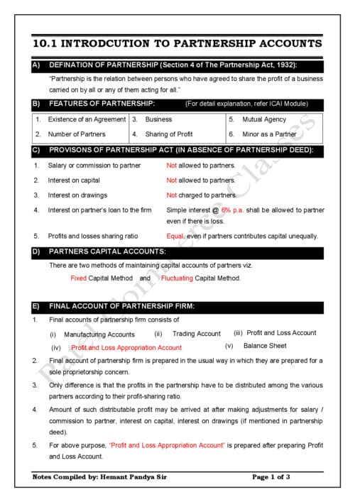 First page of Account chp 10 1st unit notes