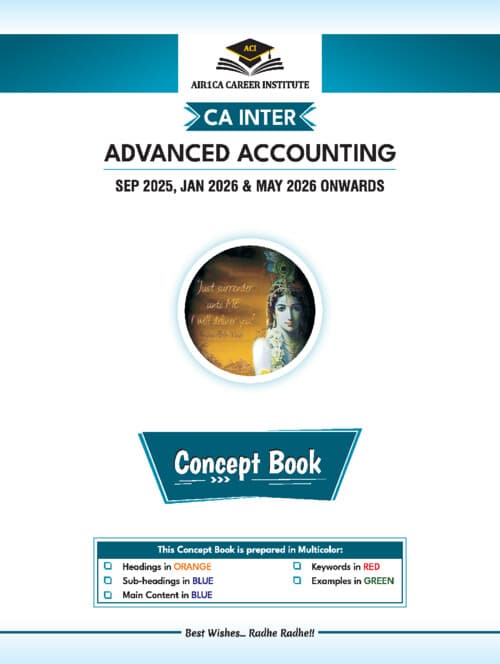 First page of CA Inter Accounts super concept book for quick revision