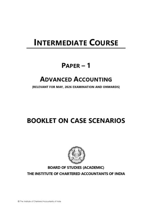 First page of Advanced Accounting Case Scenario MCQ Booklet Latest If Anybody wants PW, VC Gurukul, Ekagrata classes DM me ✔️