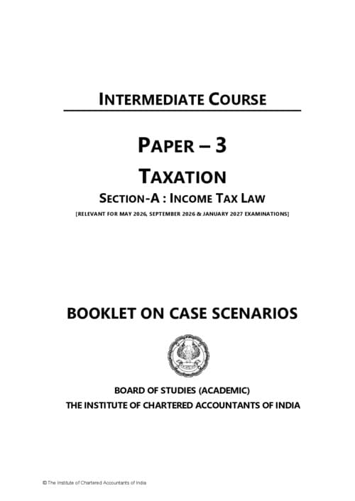 First page of Direct Tax Case Scenario MCQ Booklet Latest Edition ✅ If Anybody wants PW, VC Gurukul and Ekagrata classes DM me ✔️