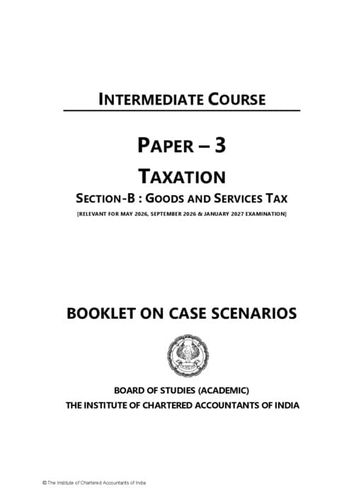 First page of GST Case Scenario MCQ Booklet Latest Edition ✅ If Anybody wants PW, VC Gurukul and Ekagrata classes DM me ✔️