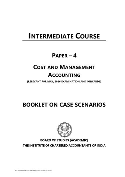 First page of Cost Case Scenario MCQ Booklet Latest Edition ✅ If Anybody wants PW, VC Gurukul and Ekagrata classes DM me ✔️